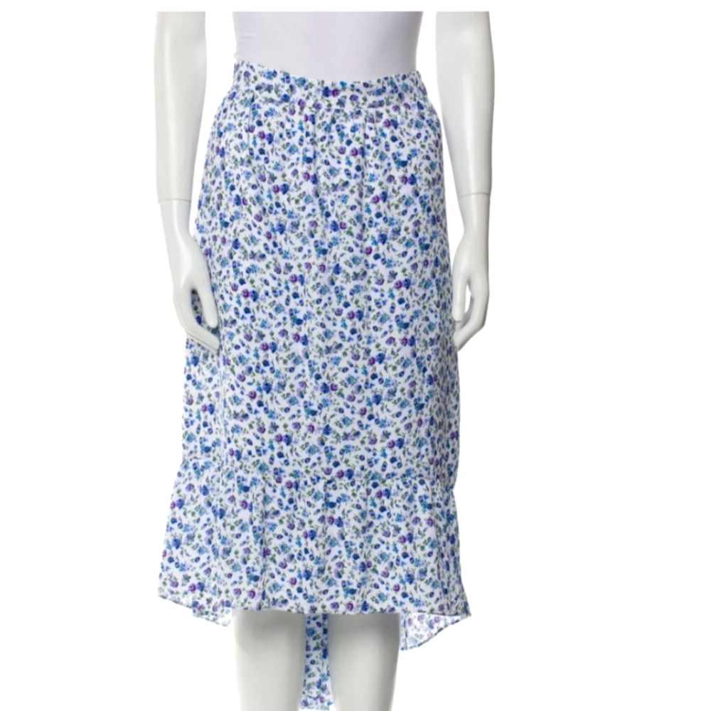 🆕 HALSTON Floral Flirty Skirt / Hi-Lo / Medium